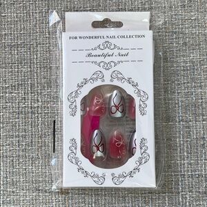 Christmas Bow Press On Nails